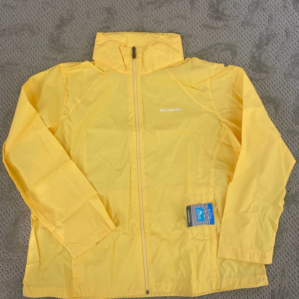 Columbia Yellow Waterproof Shell Jacket